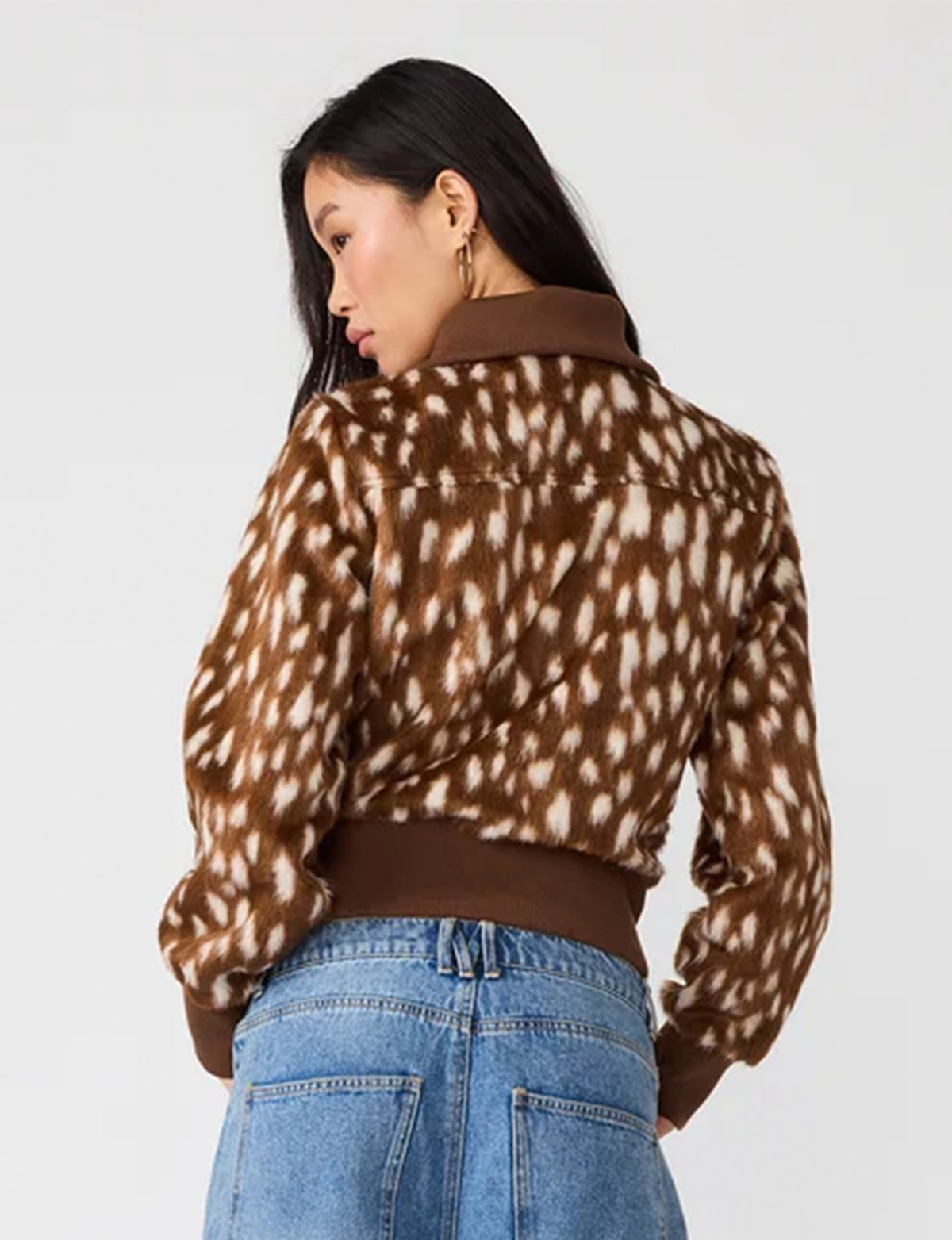 Fawn Spot Faux Fur Jacket
