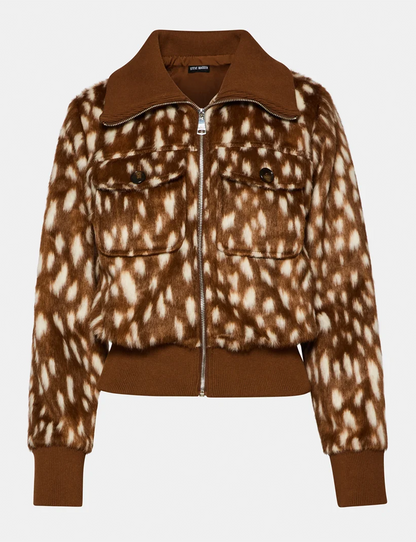 Fawn Spot Faux Fur Jacket