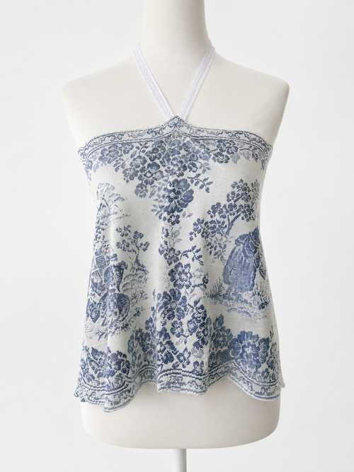 Floral Toile Halter Top