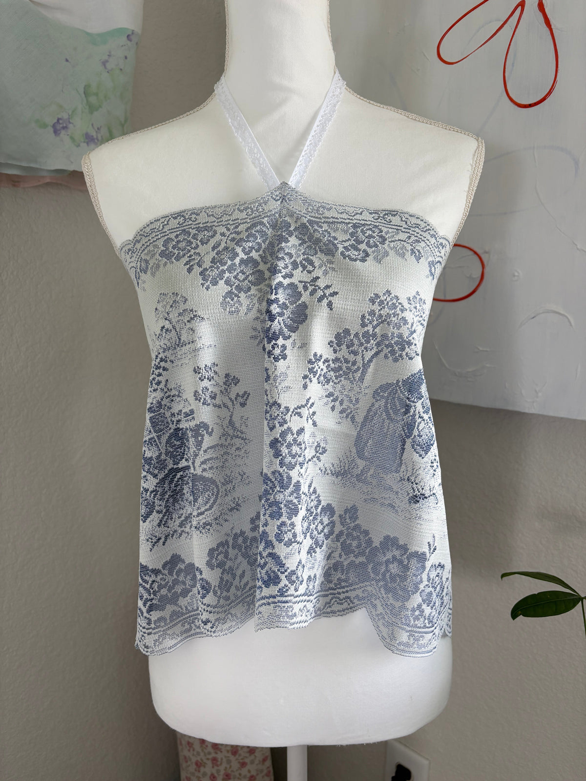 Floral Toile Halter Top