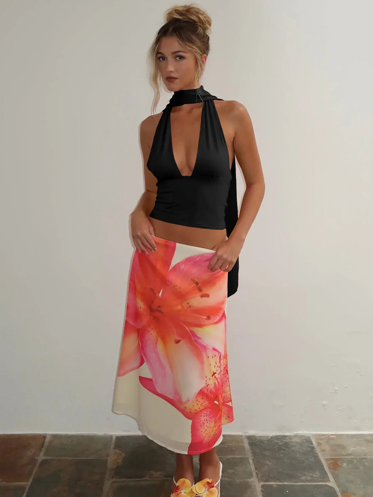 Plunge Tie Top