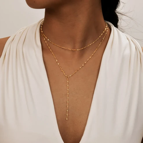Trace Lariat Necklace